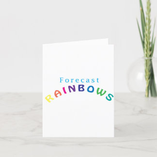 Vorhersage Rainbows Dankeskarte