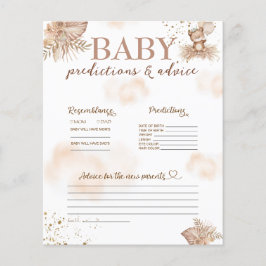 Vorhersagen & Advice Card Teddy Bear Baby Shower