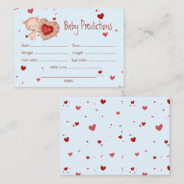 Vorhersagen Boy Sweetheart Baby Shower Game Begleitkarte
