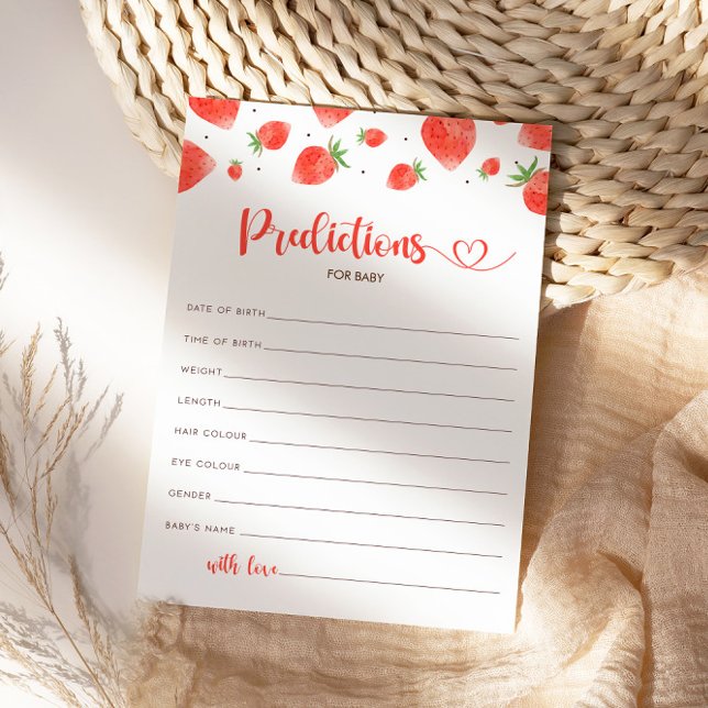 Vorhersagen für Babykarte, Babydusche Berry Sweet Einladung (Von Creator hochgeladen)