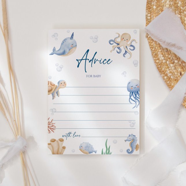 Vorhersagen für Babykarte, Meerestiere Babydusche Einladung (Von Creator hochgeladen)