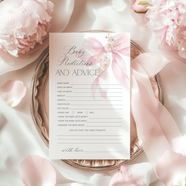 Vorhersagen für die Babyflorendusche Pink Bow (Von Creator hochgeladen)