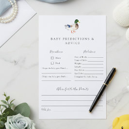 Vorhersagen & Ratschläge Duck Baby Shower Game