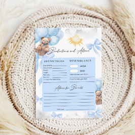 Vorhersagen und Ratschläge Bear Baby Shower Spiele