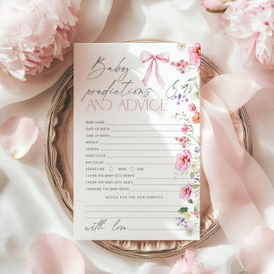Vorhersagen und Ratschläge Rosa Wildblume Karte