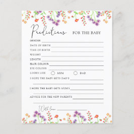 Vorhersagen von Wildblumen für Säuglinge