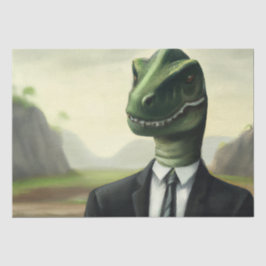 Vorhistorischer Dinosaurier Businessman, Fun AI ge Seidenpapier