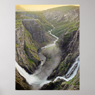 Voringsfossen Wasserfall in Norwegen Poster