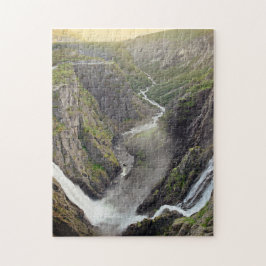 Voringsfossen Wasserfall in Puzzlen Norwegens Puzzle