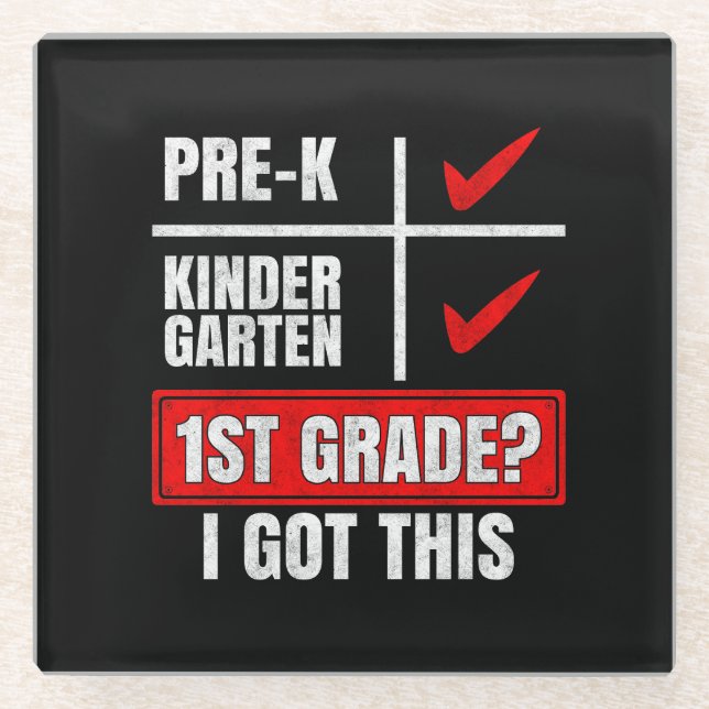 VORKINDERGARTEN 1. GRAD? ICH HABE DAS GOT GLASUNTERSETZER (Vorderseite)