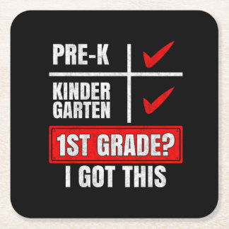 VORKINDERGARTEN 1. GRAD? ICH HABE DAS GOT RECHTECKIGER PAPPUNTERSETZER