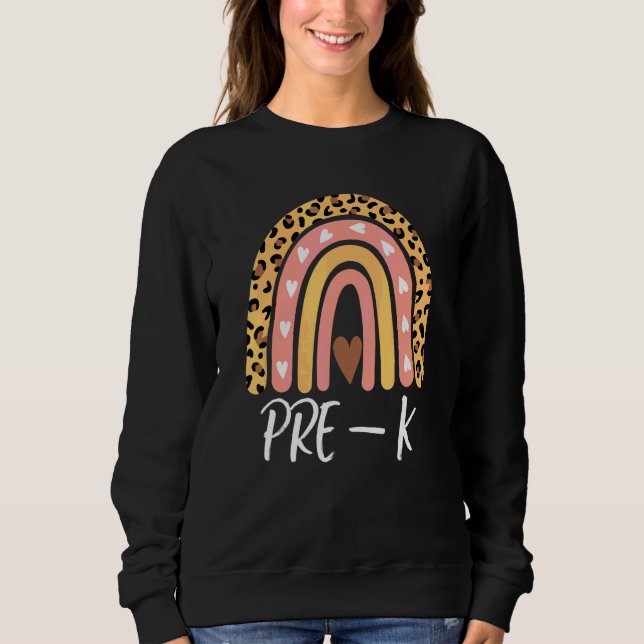 Vorkindergarten Boho Regenbogen Lehrer Schüler Tea Sweatshirt (Vorderseite)