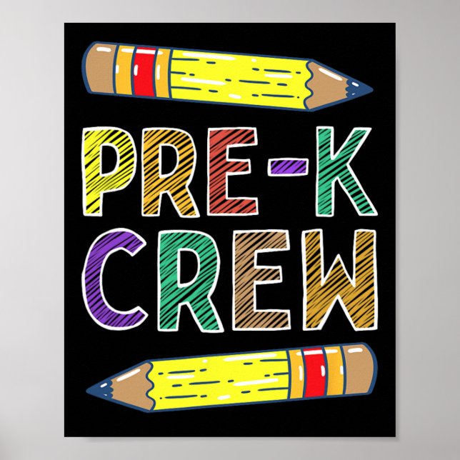 Vorkindergarten-Crew Spaß Vorkindergarten-Lehrer Z Poster (Vorne)