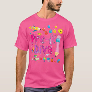 Vorkindergarten-Diva Süßer Bleistift Vorkindergart T-Shirt