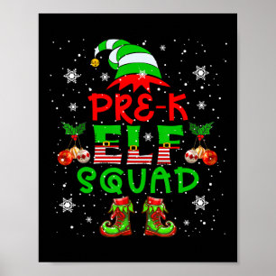 Vorkindergarten-Elfen-Trupp Weihnachtslehrer-Elfen Poster