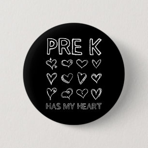 Vorkindergarten hat mein Herz Lehrer Valentinstag Button