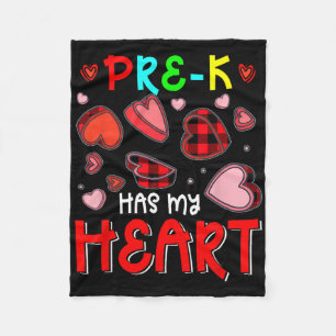 Vorkindergarten hat mein Herz Valentinsherzen Lehr Fleecedecke