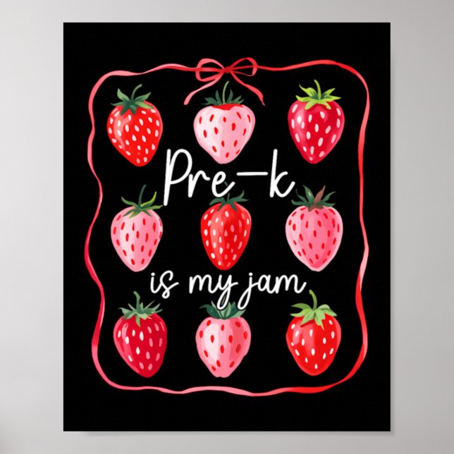 Vorkindergarten ist mein Ding Erdbeere Frucht Lehr Poster (Vorne)