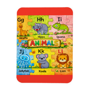 Vorkindergarten-Tieralphabet-Kühlschrankmagnet G-L Magnet