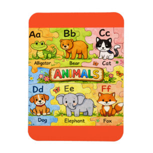 Vorkindergarten-Tieralphabet-Kühlschrankmagnet Magnet