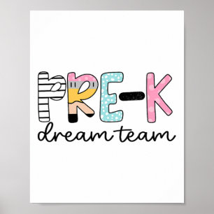 Vorkindergarten-Traumteam Vorschullehrer Erster Sc Poster