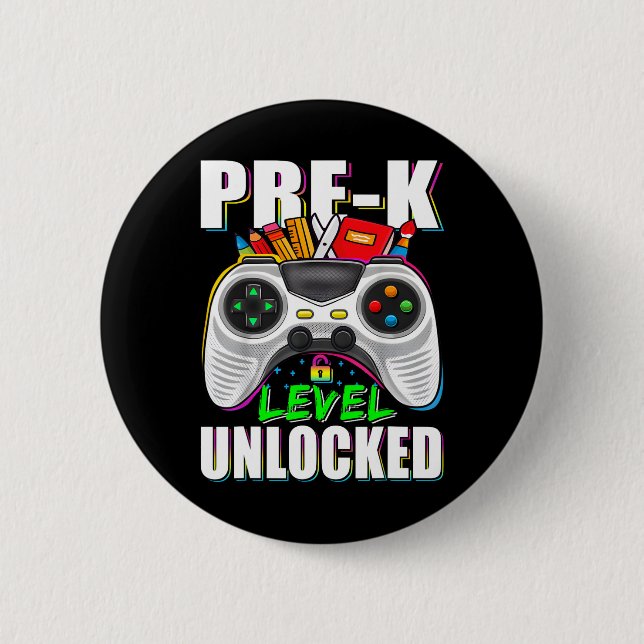 Vorkindergartenstufe freigeschalteter Gamer erster Button (Vorderseite)