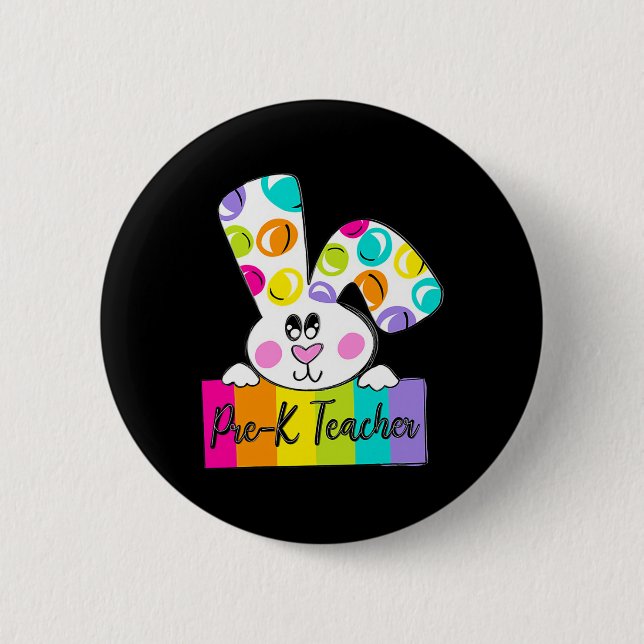 Vorkindergärtnerin Frohen Ostertag Hase Vorkinderg Button (Vorderseite)