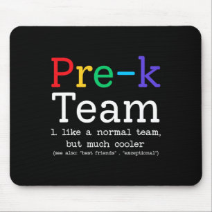 Vorklassen-Lehrer-Team wie ein normales Vorschul- Mousepad