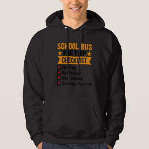 Vorkontrollliste Schulbusfahrer Vintage-Bekleidung Hoodie