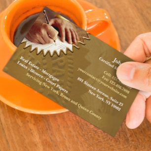 Vorlag für Visitenkarten für einen Notar oder eine Visitenkarte
