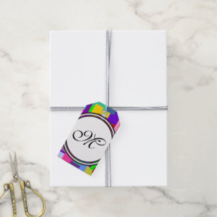 Vorlage - Benutzerdefiniert Text, Monogramm und Ba Geschenkanhänger