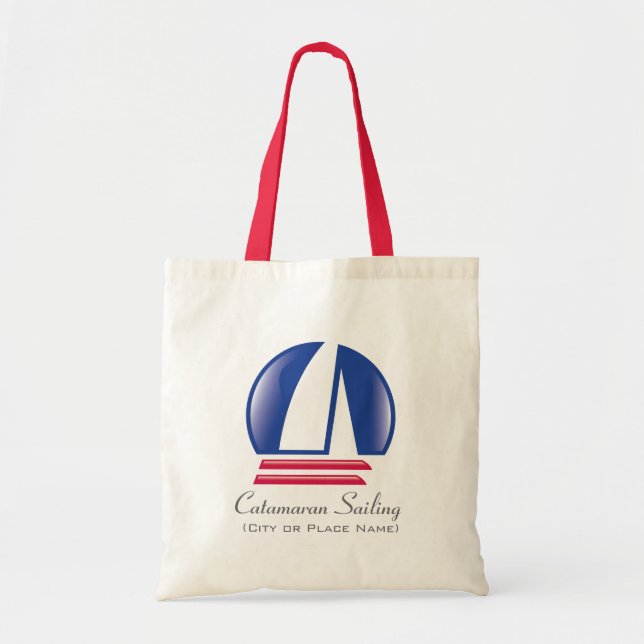Vorlage Catamaran Sailing_Pontoon Racing_BlueMoon Tragetasche (Vorne)