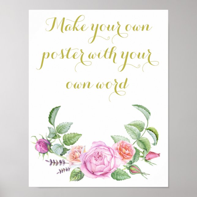 Vorlage-Chalkboard Drucken Sie Ihr eigenes Poster (Vorne)