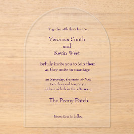 Vorlage Clear Acrylic Wedding Einladung