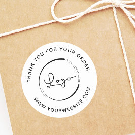 Vorlage der Geschäftswebsite Vielen Dank Runder Aufkleber