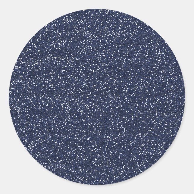 VORLAGE DER MINI NAVUE BLAUE GLITZER TEXTURE-VORLA RUNDER AUFKLEBER (Vorderseite)
