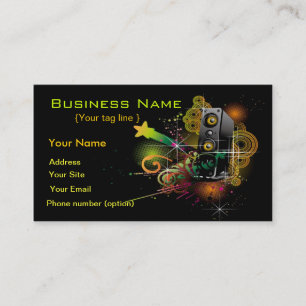 Vorlage der Party Time Business Card Visitenkarte
