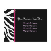 Vorlage der Postkarte: Fett Zebra Print