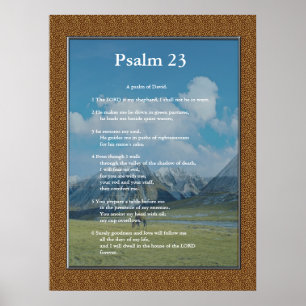 Vorlage der Schrift, Psalm 23 Poster