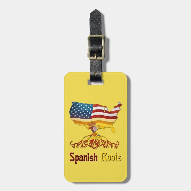 Vorlage des American Spanish Roots Gepäckanhängers Gepäckanhänger (Vorderseite vertikal)
