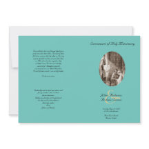 Vorlage des aquamarinen katholischen Hochzeitsprog