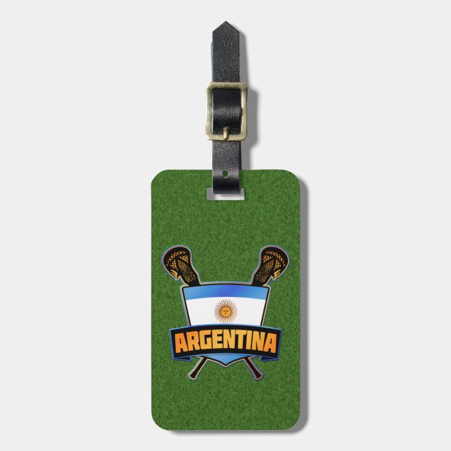 Vorlage des argentinischen Lacrosse Luggage Tag Gepäckanhänger (Vorderseite vertikal)