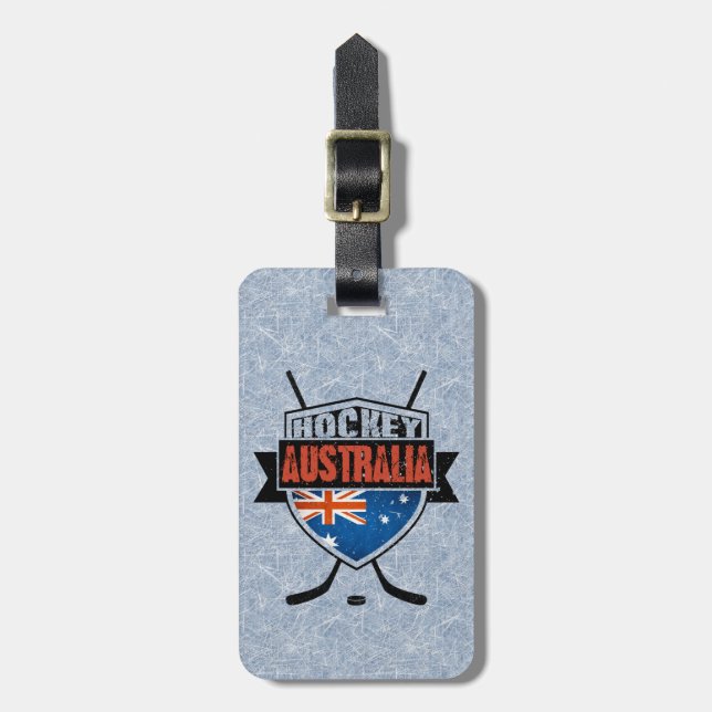 Vorlage des australischen Eishockey-Gepäckträgers Gepäckanhänger (Vorderseite vertikal)