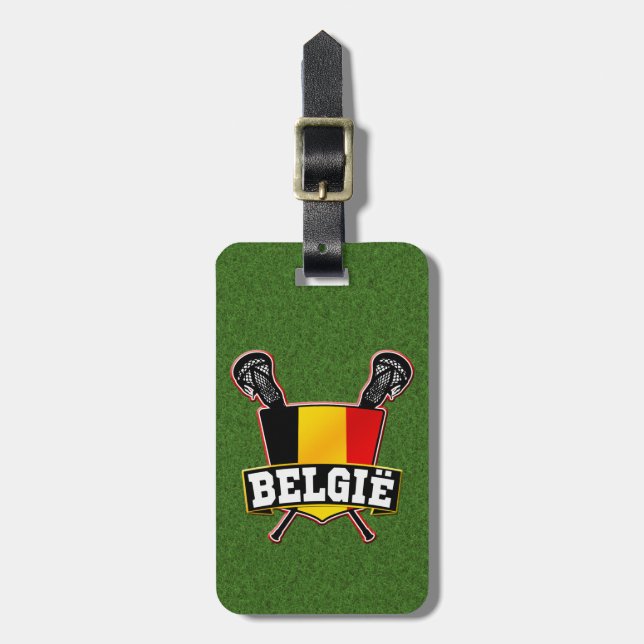 Vorlage des belgischen Lacrosse-Gepäckanhängers Gepäckanhänger (Vorderseite vertikal)