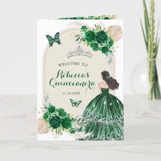 Vorlage des Emerald Green Princess 15 Años-Program
