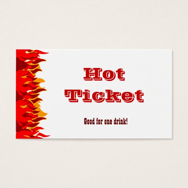 Vorlage des Gutscheins "Hot Ticket Red Flames" (Vorderseite)