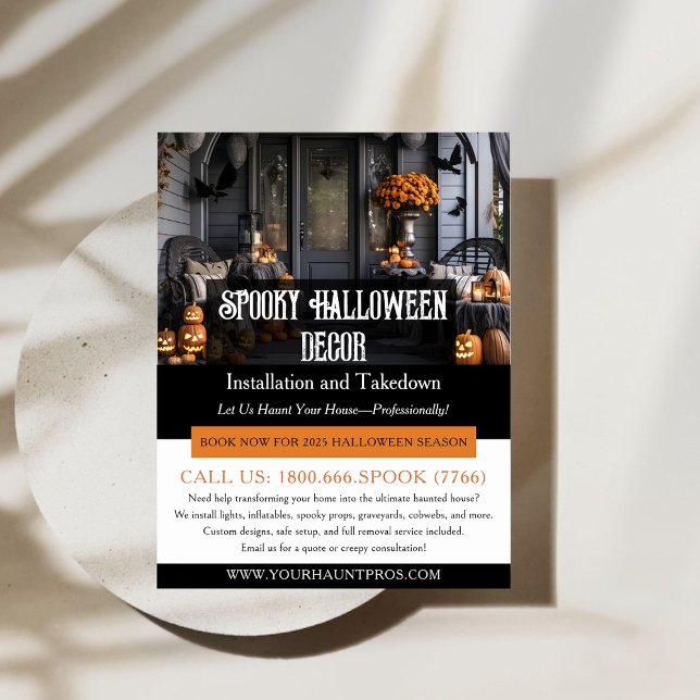 Vorlage des Halloween Decorations-Service-Flyers Flyer (Halloween Decorations Service Flyer Template)