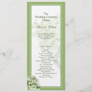 Vorlage des Limelight Tall Hydrangea-Hochzeitsprog