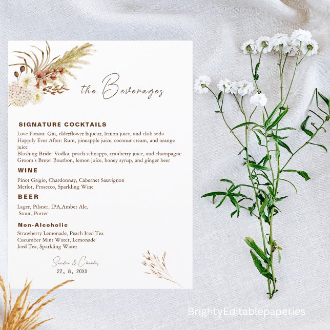 Vorlage des Pampas Drink Menüs (Von Creator hochgeladen)