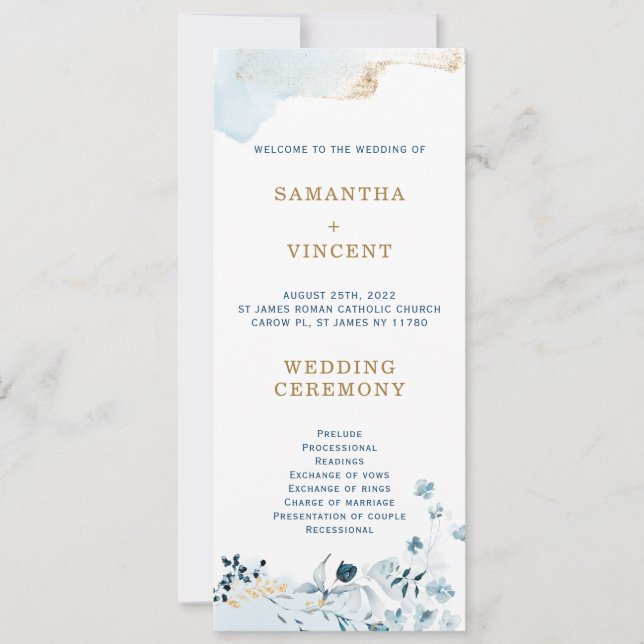 Vorlage des personalisierten Navy Blue and Gold Pr (Vorderseite)